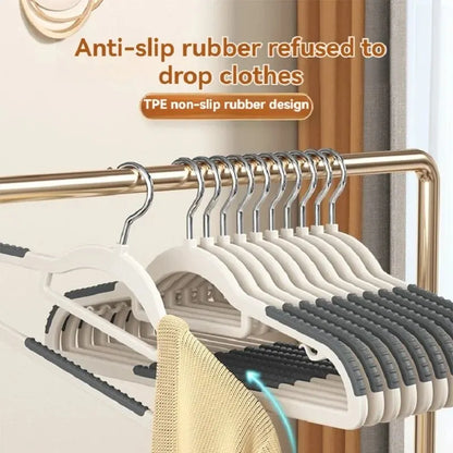 10PCS Clothes Hanging Household Hangers Non-slip Dormitory Bedroom Special Storage Clothes Hanging No Trace Leedoar