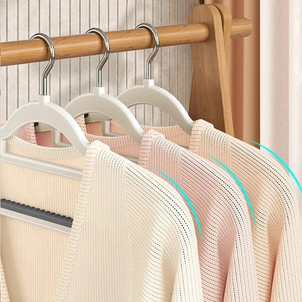 10PCS Clothes Hanging Household Hangers Non-slip Dormitory Bedroom Special Storage Clothes Hanging No Trace Leedoar