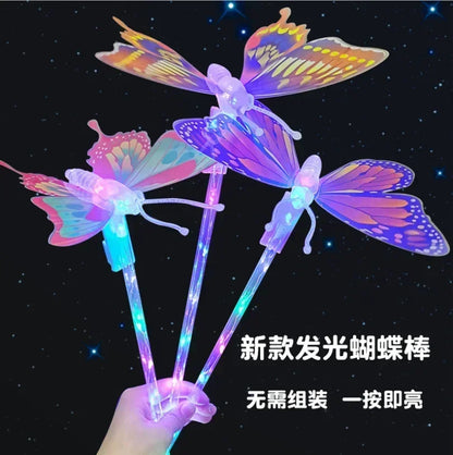 10PCS Fairy Stick Wave Ball Magic Stick Sparkling Ball Push Small Gift Children's Glow Toy Party Supplies Favors Leedoar