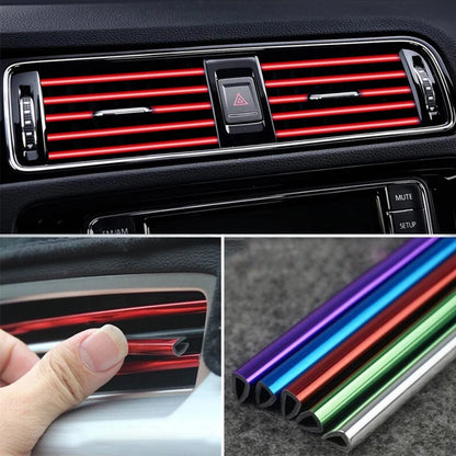 10Pcs 20cm Car Air Conditioner Outlet Decorative U Shape Moulding Trim Decor Strips Car Styling Car Door Edge Corner Protector Leedoar