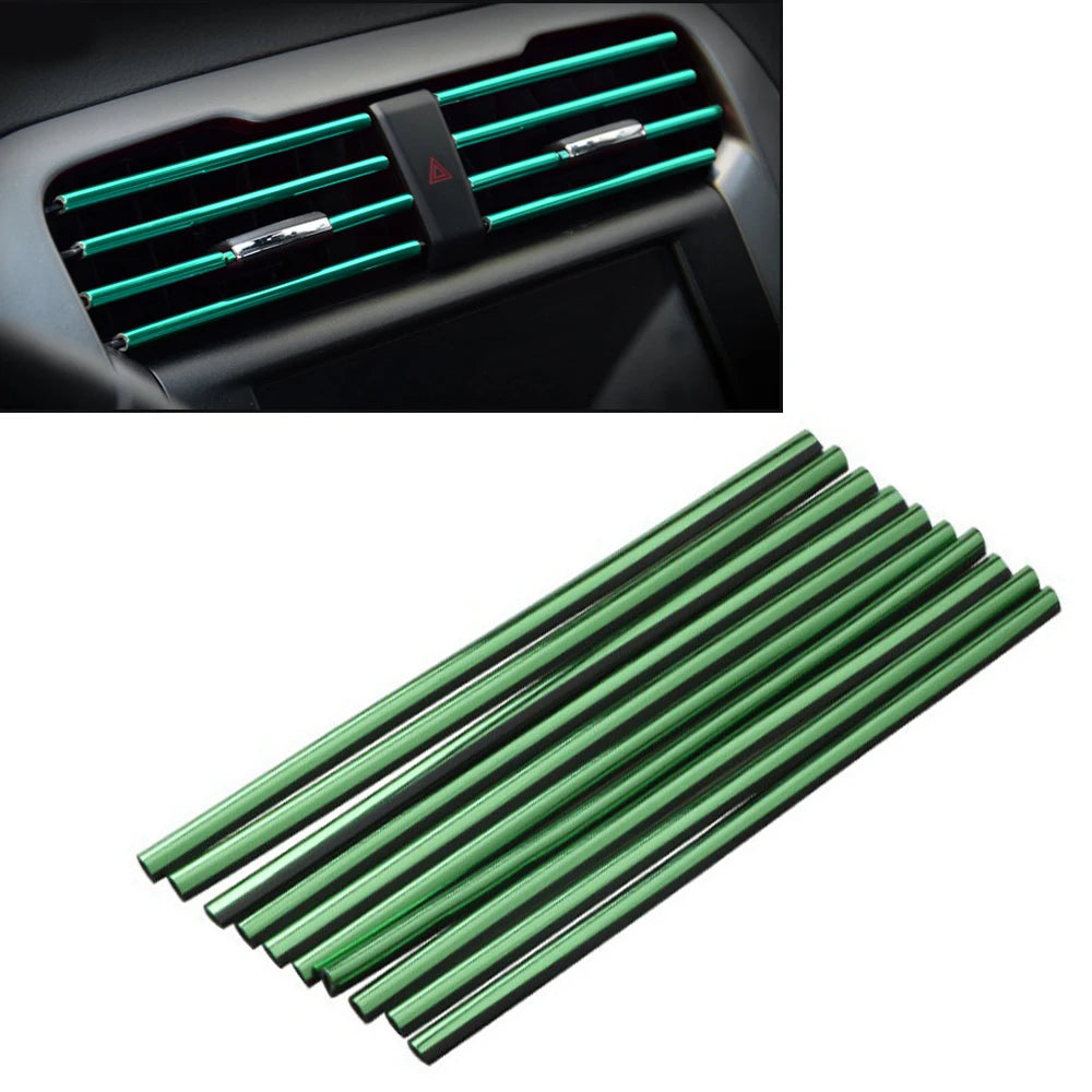 10Pcs 20cm Car Air Conditioner Outlet Decorative U Shape Moulding Trim Decor Strips Car Styling Car Door Edge Corner Protector Leedoar