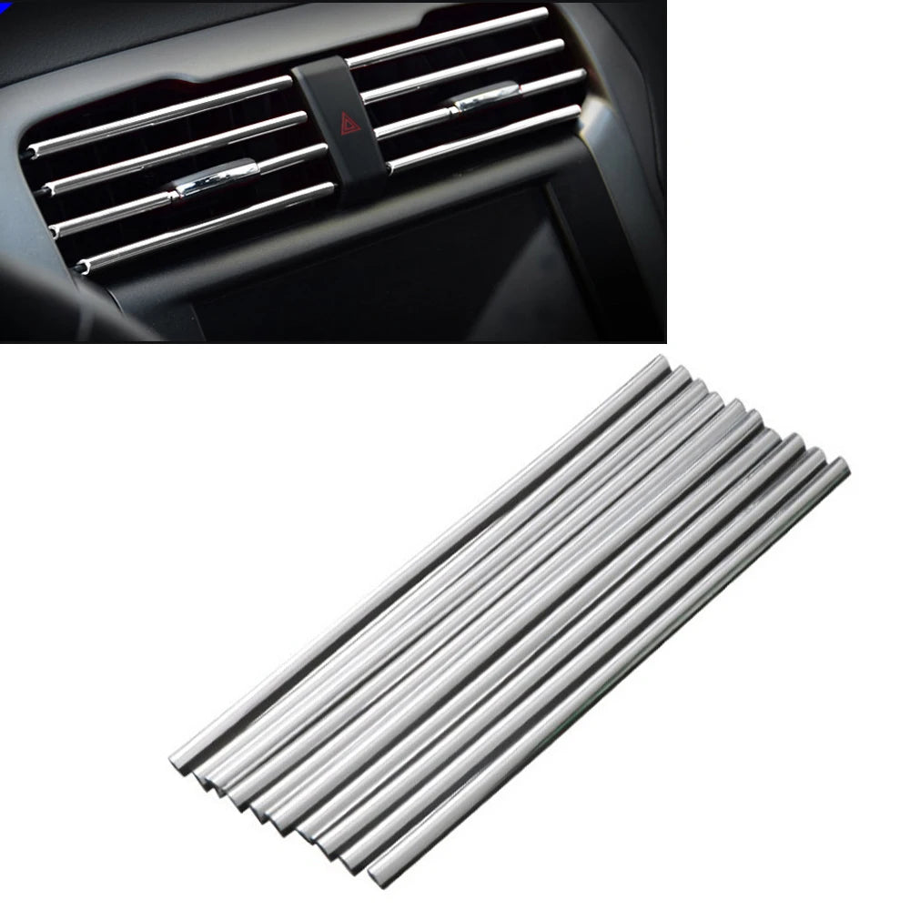 10Pcs 20cm Car Air Conditioner Outlet Decorative U Shape Moulding Trim Decor Strips Car Styling Car Door Edge Corner Protector Leedoar