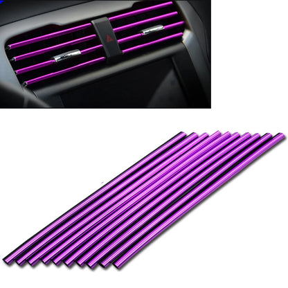 10Pcs 20cm Car Air Conditioner Outlet Decorative U Shape Moulding Trim Decor Strips Car Styling Car Door Edge Corner Protector Leedoar