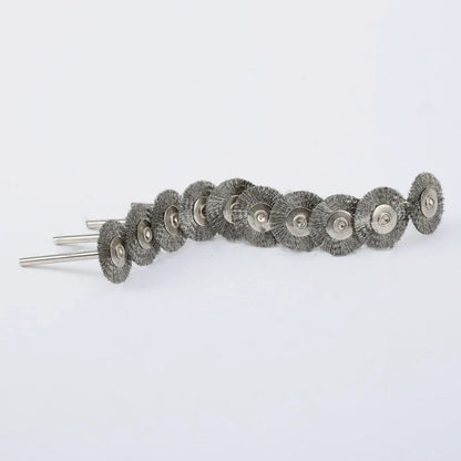 10Pcs Dremel Accessories 22mm Steel Rotary Brush Dremel Wire Wheel Brushes for Grinder Rotary Tool for Mini Drill Polishing