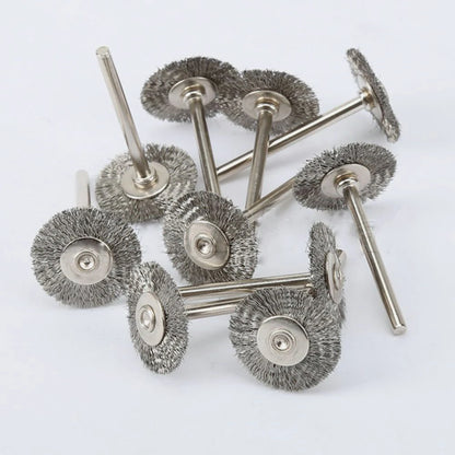 10Pcs Dremel Accessories 22mm Steel Rotary Brush Dremel Wire Wheel Brushes for Grinder Rotary Tool for Mini Drill Polishing