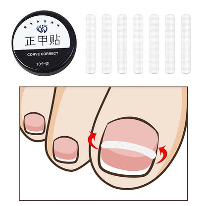 10Pcs Ingrown Toe Nail Treatment Ingrown Toenail Correction Tool Elastic Patch Sticker Straightening Clip Brace Pedicure Tools Leedoar