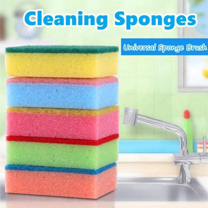 10Pcs/Set Dishwashing Sponge Kitchen Cleaning Tools Scrub Pot Rust Local Stain Sponge Removal Kit Clean Brush Sponge Leedoar