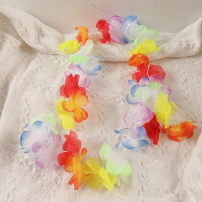 10Pcs Torpil Hawaiian Artificial Flower Necklace Aloha Luau Hawaii theme Party Garland Summer Beach Wedding Birthday Party Decor Leedoar