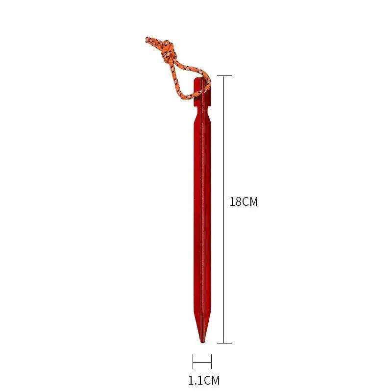 10Pcs/lot 18cm Aluminum Alloy Tent Takes Pegs Heavy Duty Travel Outdoor Camping Accessories Tarp Ultralight Nails Ground Peg Leedoar