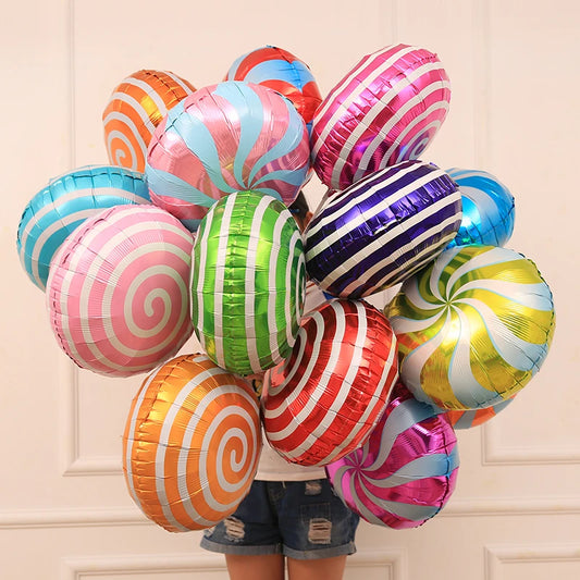 Juego de 10 globos de caramelo de 18 pulgadas, decoraciones para fiestas de cumpleaños de niños, globos decorativos para baby shower y bodas 