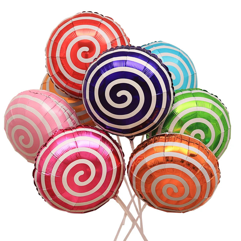 Juego de 10 globos de caramelo de 18 pulgadas, decoraciones para fiestas de cumpleaños de niños, globos decorativos para baby shower y bodas 