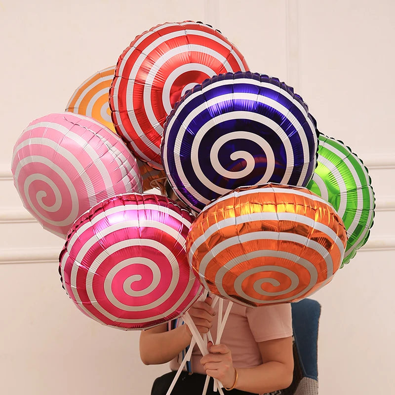 Juego de 10 globos de caramelo de 18 pulgadas, decoraciones para fiestas de cumpleaños de niños, globos decorativos para baby shower y bodas 