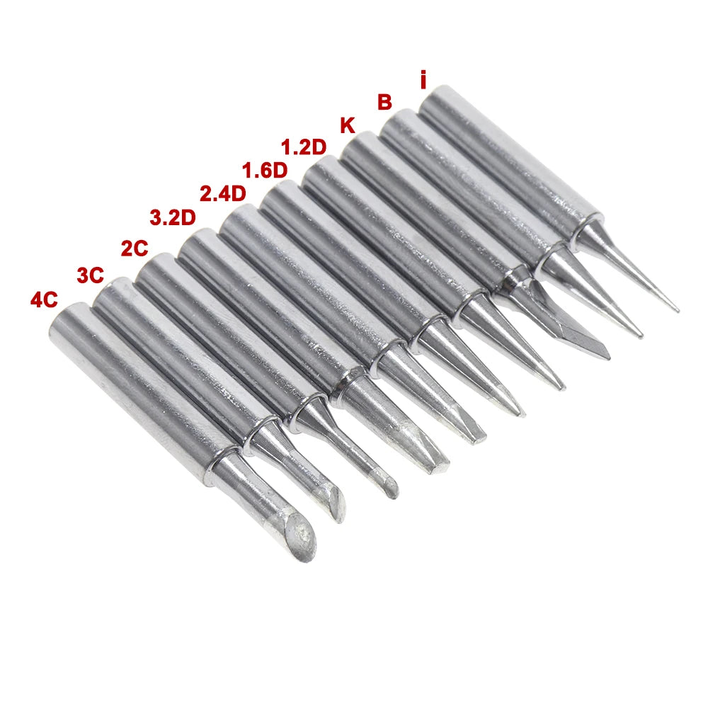 10pcs 900M Soldering Iron Tips Set Welding Nozzle Internal Heated Solder Heads Welding Tip Tool Lead-Free Solder Irons Bit