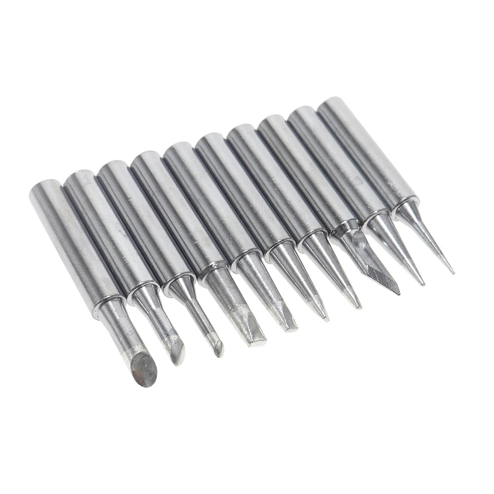 10pcs 900M Soldering Iron Tips Set Welding Nozzle Internal Heated Solder Heads Welding Tip Tool Lead-Free Solder Irons Bit