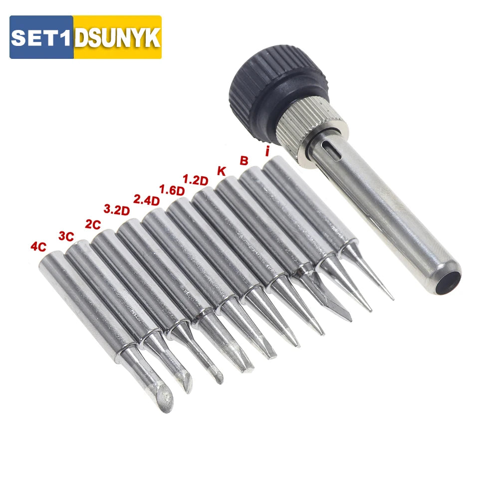 10pcs 900M Soldering Iron Tips Set Welding Nozzle Internal Heated Solder Heads Welding Tip Tool Lead-Free Solder Irons Bit