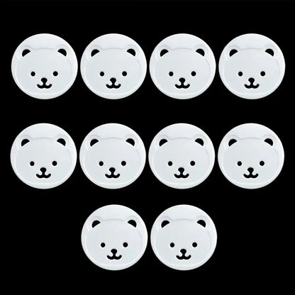 10pcs Bear EU Power Socket Electrical Outlet Baby Kids Child Safety Guard Protection Anti Electric Shock Plugs Protector Cover