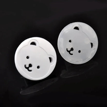 10pcs Bear EU Power Socket Electrical Outlet Baby Kids Child Safety Guard Protection Anti Electric Shock Plugs Protector Cover