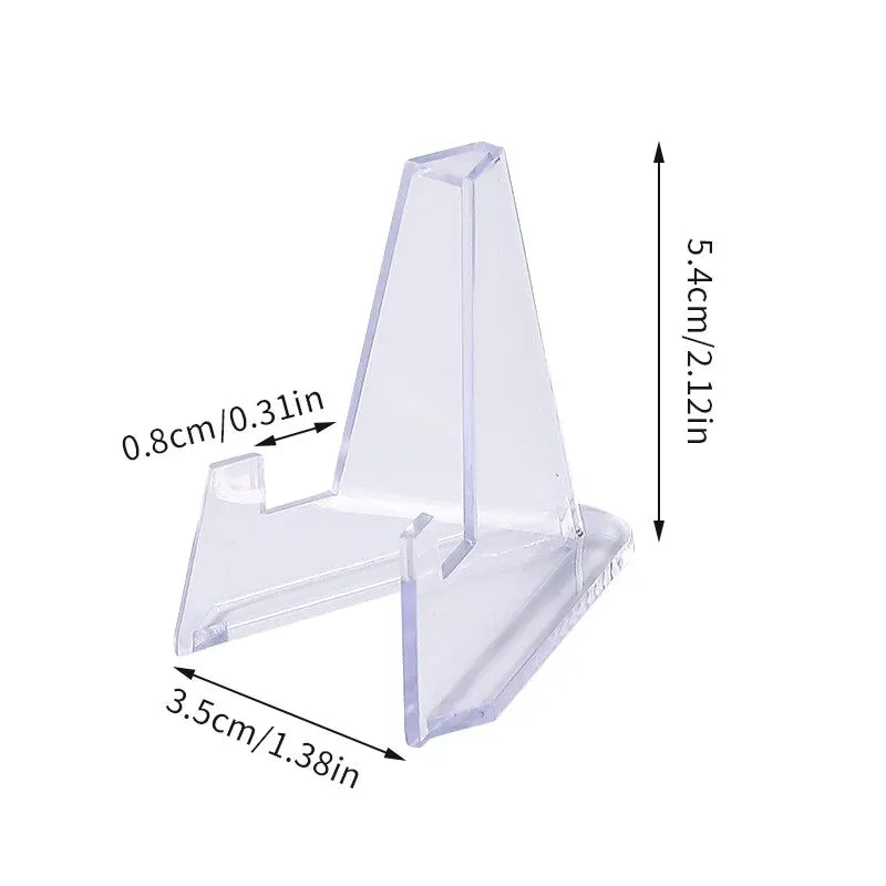 10pcs Clear Acrylic Coin Display Stand Holders Easel Card Commemorative Challenge Capsule Medal Support Racks Leedoar