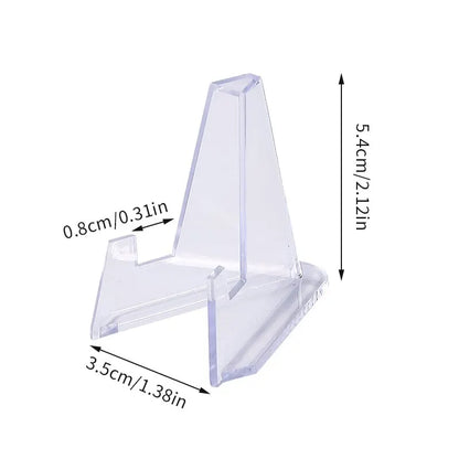 10pcs Clear Acrylic Coin Display Stand Holders Easel Card Commemorative Challenge Capsule Medal Support Racks Leedoar