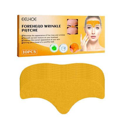 10pcs Collagen Forehead Wrinkle Patches Face Mask Head Lines Remover Masks Lifting Anti-Aging Forehead Line Removal Gel Patch Leedoar