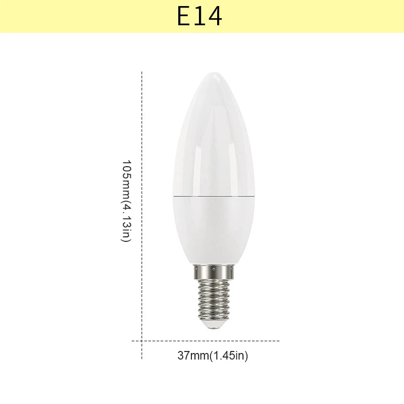 E27 E14 Lâmpada Led 220V Lâmpada Vela Lâmpada de Economia de Energia 3W 6W 9W 12W Led Lustre Luz Holofote Led para Decoração de Casa 