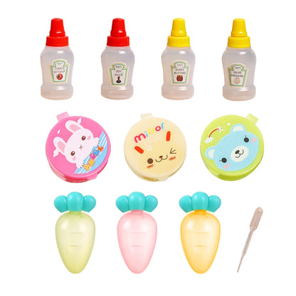 10pcs Mini Portable Sauce Bottle Portable Salad Sauce Tomato Sauce Seasoning Plastic Split Bottle Leedoar