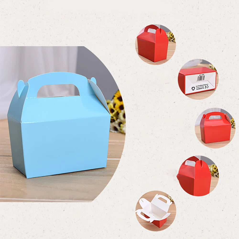 10pcs New Portable Gift Box Wedding Birthday Baby Welcome Party Gift Packaging Creative Lunch Box Candy Chocolate Cake Gift Box