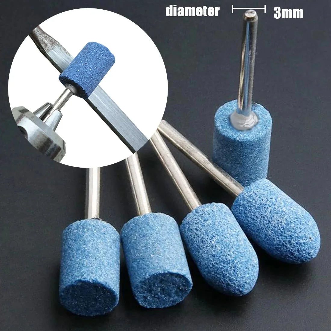 10pcs Polishing Head Wheel Head Abrasive Mounted For Dremel Rotary Power Tools Electric Grinding Stone Wheel Dremel Accessories