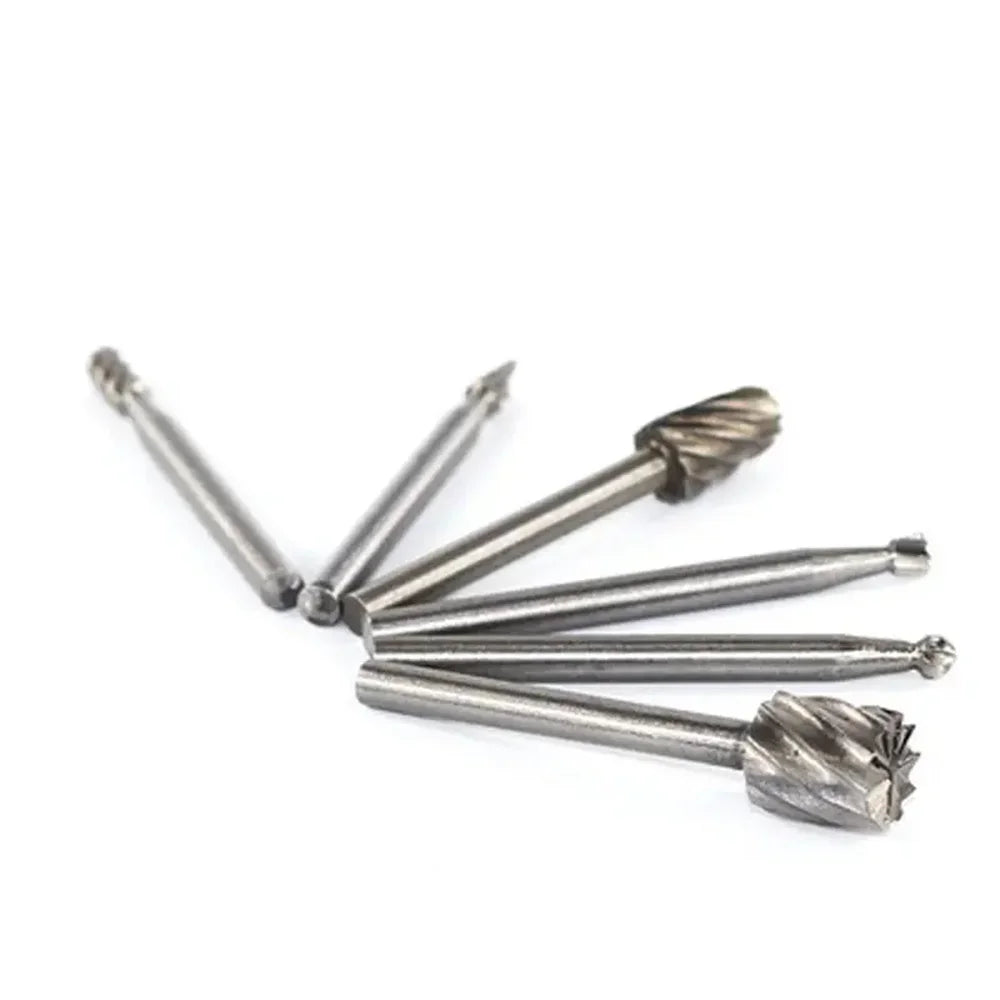 10pcs Rotary File For Steel Milling Cutters For Metal Rat-tail File Hard Metal Rotary File Set Compatible Woodworking Tool