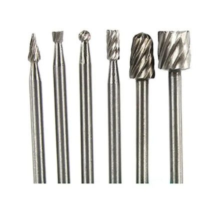 10pcs Rotary File For Steel Milling Cutters For Metal Rat-tail File Hard Metal Rotary File Set Compatible Woodworking Tool