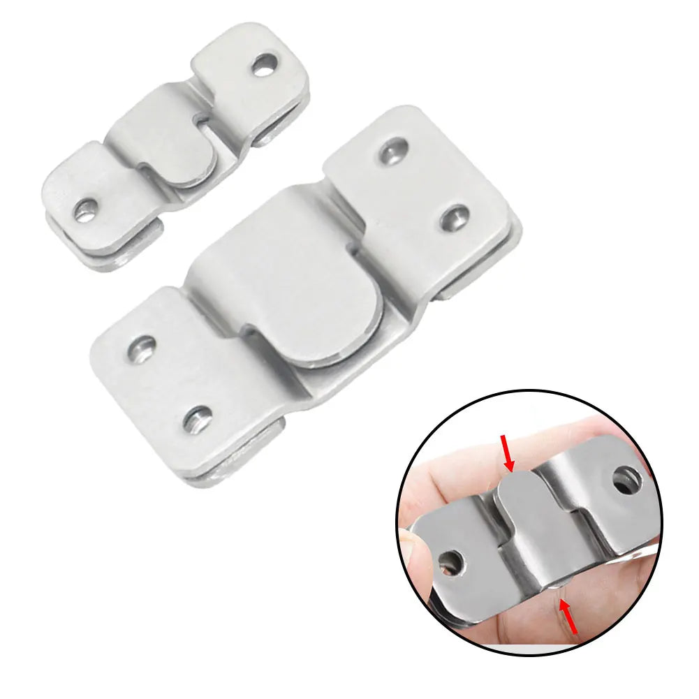 10pcs Stainless Steel Interlock Hanging Buckle Flush Mount Bracket Furniture Connector Wall Picture Frame Hanger Display Hooks Leedoar