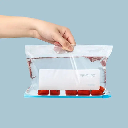 10/15/20pcs Thickened Sliding Lock Bag for Refrigerator Refrigeration, Freezing, Storage, Compact Bag, Food Grade Fresh-keeping Bag Leedoar