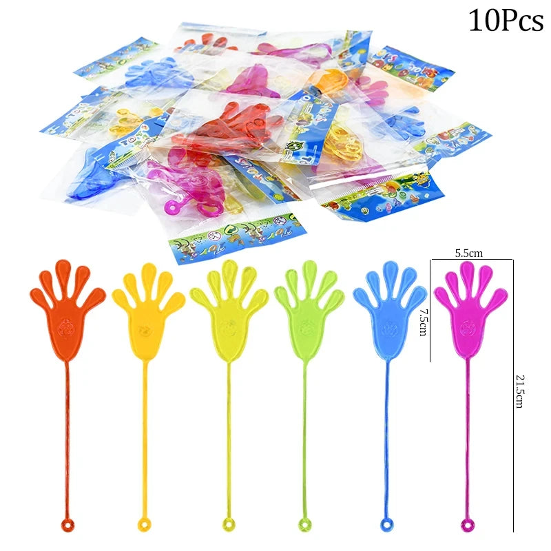 10pcs/bag Sticky Palm Elastically Fidget Toys for Kids Birthday Party Favors Treats Guest Gifts School Incentive Goodie Filler Leedoar