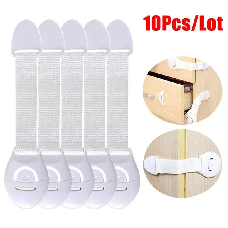 10pcs/lot Baby Drawer Lock Children Security Protection Child Drawer Door Locks Cabinet Cupboard Safety Kids Locks For Wardrobe