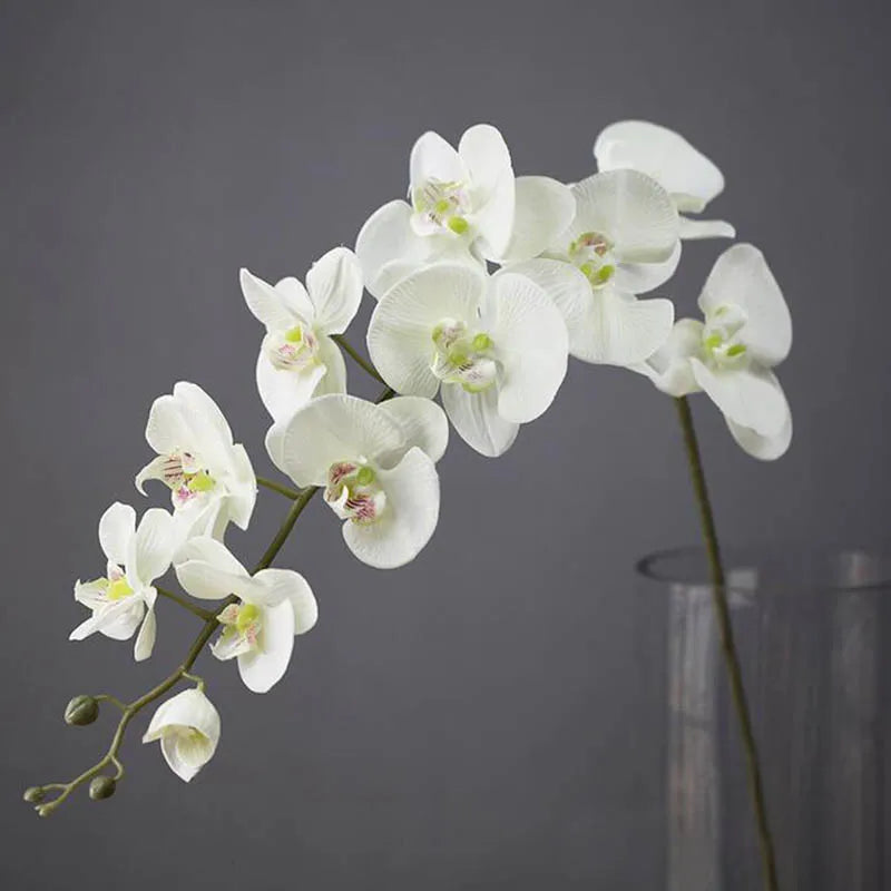 110CM 11 cabezas de orquídea de seda Phalaenopsis flores DIY ramo de flores de boda plantas artificiales flores falsas decoración del hogar Venta caliente 