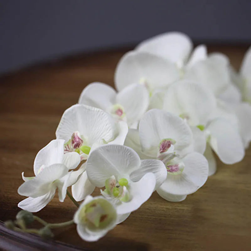 110CM 11 cabezas de orquídea de seda Phalaenopsis flores DIY ramo de flores de boda plantas artificiales flores falsas decoración del hogar Venta caliente 