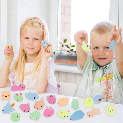 12/36PCS for Kids Kawaii Animals Squishies Mochi Squishy Toys Glow in The Dark Party Favors Stress Relief Squishy Leedoar