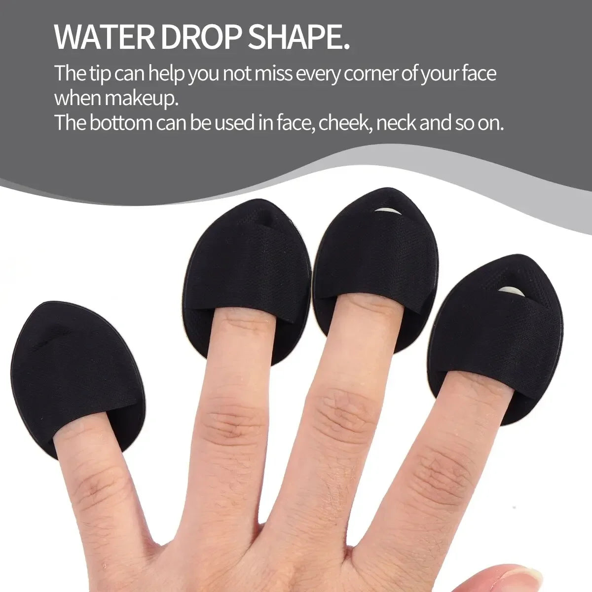 12 PCS Black Makeup Puff Leedoar