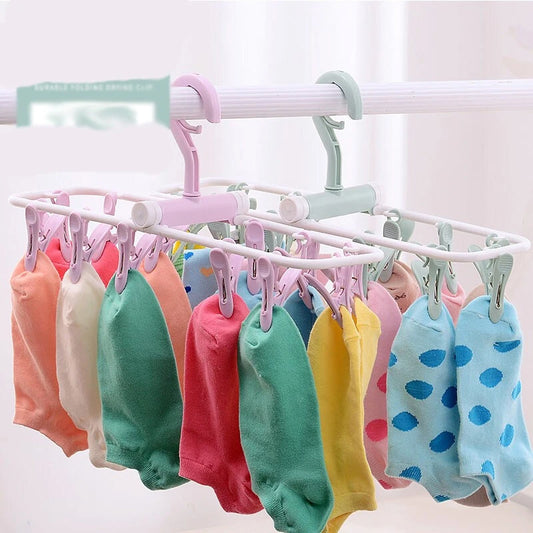 12 Sock Clip Multifunctional Sock Drying Clip Cloth Hanger Household Sock Drying Clip Leedoar