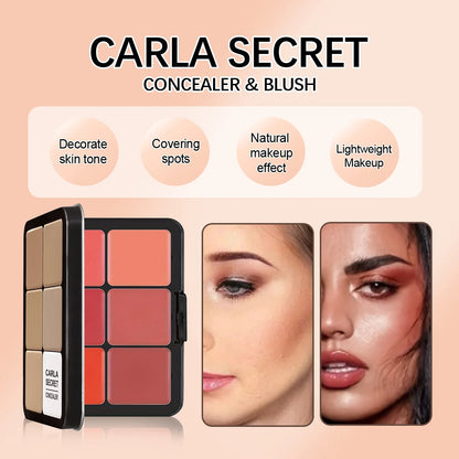 12-color iron box concealer blush cream matte highlight contour makeup all-in-one palette Leedoar