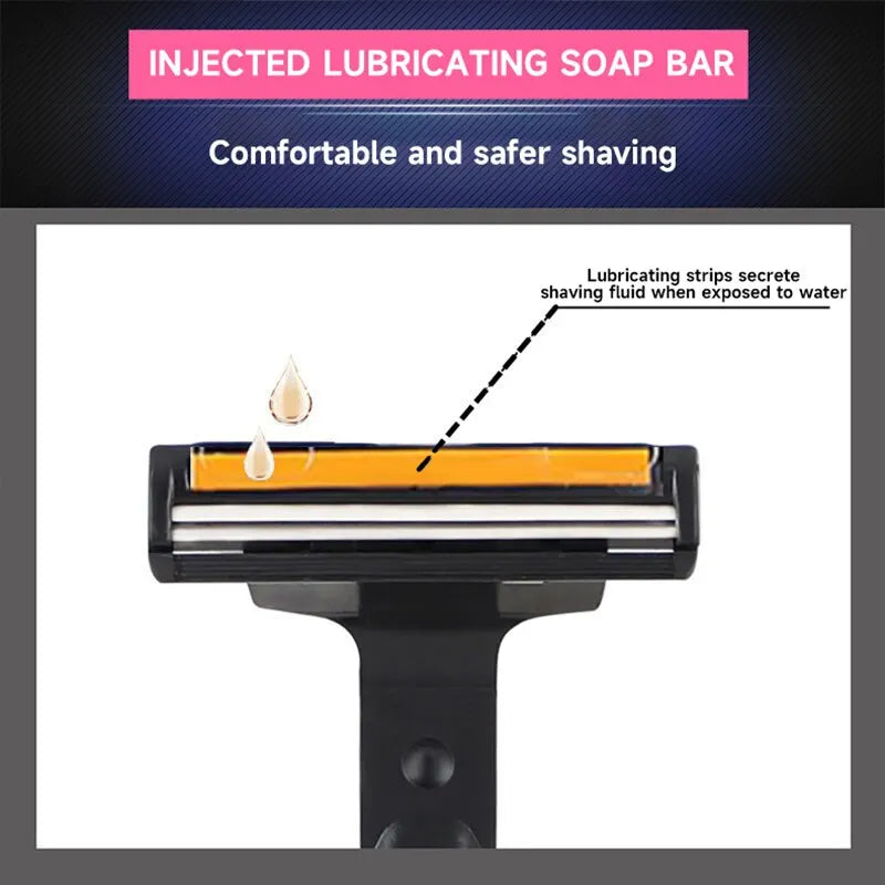 12-head Men Manual Razor Double Stainless Steel Blades Shaving Razor Can Be Replaced By A Combination Of Heads Also For Women