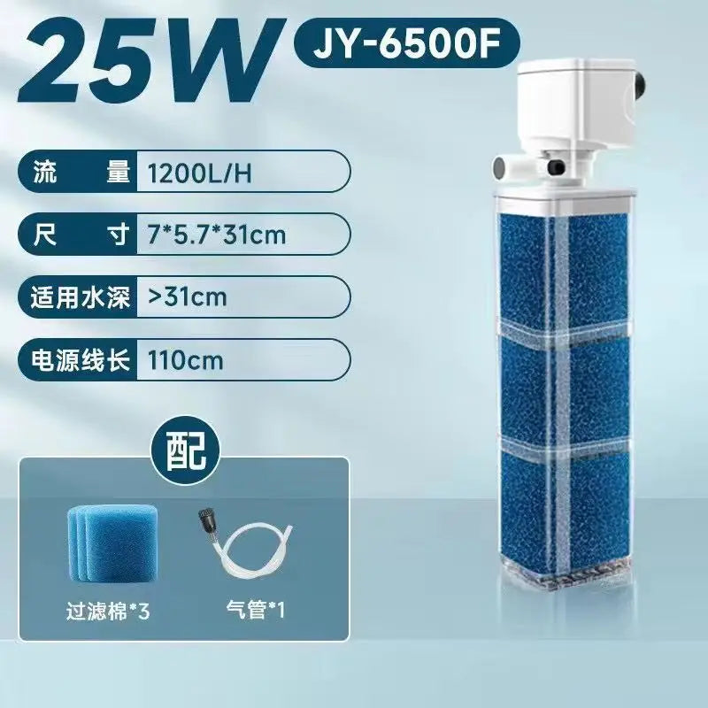 Material de filtración de agua 12 en 1 Filtro para pecera Sany Fish Toilet Agua limpia Succión Oxigenación Circulación Bomba Separador 