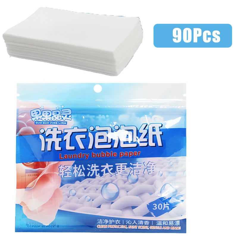 120/90/60/30Pcs Laundry Tablets Cleaning Children's Clothing Laundry Soap Concentrated Washing Powder Detergent Washing Machines Leedoar