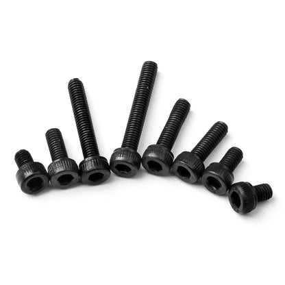 120 piezas M3 * 4-M3*20, Kit de tornillos de perno hexagonal de cabeza redonda de cilindro negro con caja Leedoar