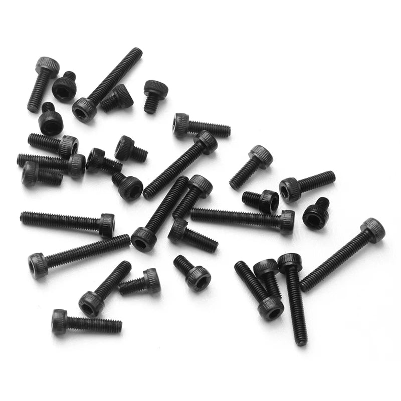 120 piezas M3 * 4-M3*20, Kit de tornillos de perno hexagonal de cabeza redonda de cilindro negro con caja Leedoar