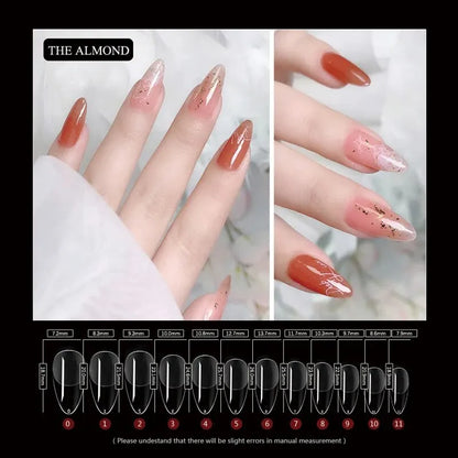 120Pcs False Nails Semi-Frosted Clear Coffin Fake Nail Tips Press on Nails Soak Off Full Cover Nail Capsule For Extension Leedoar