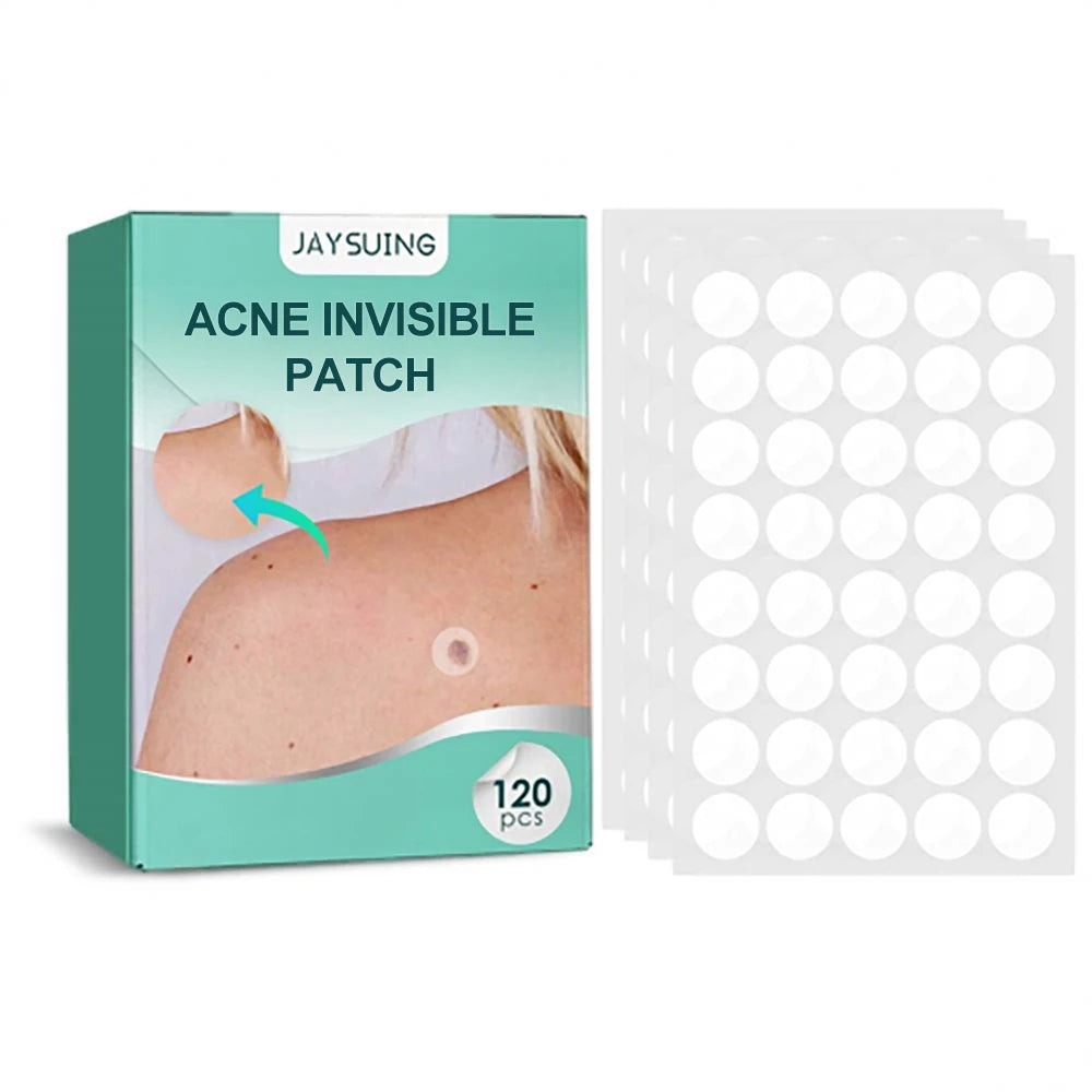 120pcs Invisible Acne Patches Removal Pimple Anti-Acne Hydrocolloid Patches Spots Marks Concealer Repair Sticker Waterproof Leedoar