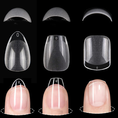 120pcs XXS Extra Short Almond Coffin Nail Tips Half Matte Pre-filed Soft Gel Full Cover Fake Nail for Small Average Nail Beds Leedoar