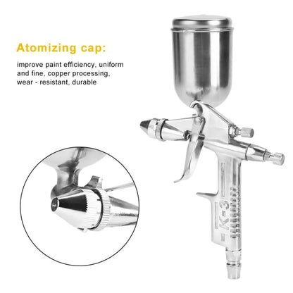 125ml Mini Spray Gun 0.5mm Nozzle Pneumatic Sprayer Professional Car Painting Repair Airbrush