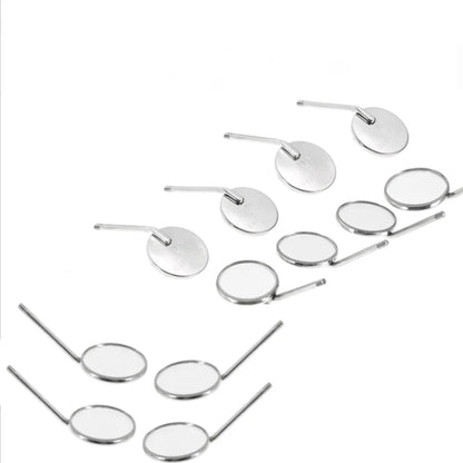 12Pcs/box Dental Stainless Steel Dental Mouth Mirror 4/5 Anti Fog Front Surface Dentistry Mirrors High Quality Dentist Equipment Leedoar